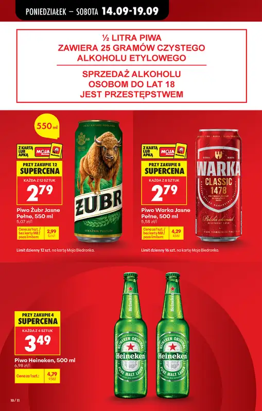 Biedronka - gazetka promocyjna Od poniedziałku, Z ladą tradycyjną od poniedziałku 14.09 do soboty 19.09 - strona 14