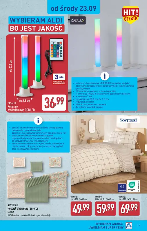 Aldi - gazetka promocyjna Aldi ma to coś! od środy 23.09 do soboty 26.09 - strona 9