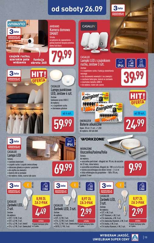 Aldi - gazetka promocyjna Aldi ma to coś! od środy 23.09 do soboty 26.09 - strona 13