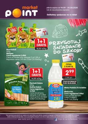 Market Point - gazetka promocyjna Gazetka od poniedziałku 14.09 do środy 30.09