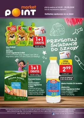 Market Point - gazetka promocyjna Gazetka od poniedziałku 14.09 do środy 30.09