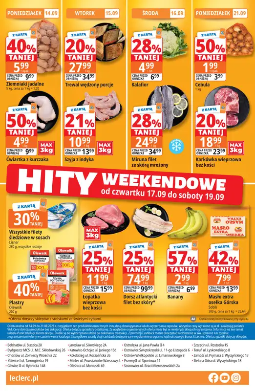 Leclerc - gazetka promocyjna Oferta E.Leclerc | Tanio to tu! od poniedziałku 14.09 do poniedziałku 21.09 - strona 20