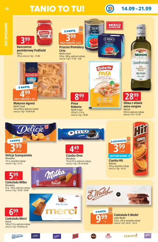 Leclerc - gazetka promocyjna Oferta E.Leclerc | Tanio to tu! od poniedziałku 14.09 do poniedziałku 21.09 - strona 12
