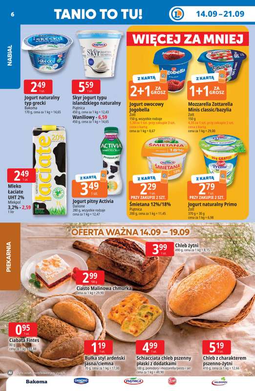 Leclerc - gazetka promocyjna Oferta E.Leclerc | Tanio to tu! od poniedziałku 14.09 do poniedziałku 21.09 - strona 6