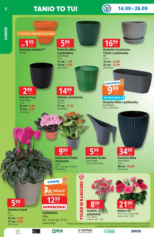 Leclerc - gazetka promocyjna Oferta E.Leclerc | Tanio to tu! od poniedziałku 14.09 do poniedziałku 21.09 - strona 2