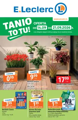 Leclerc - gazetka promocyjna Oferta E.Leclerc | Tanio to tu! od poniedziałku 14.09 do poniedziałku 21.09