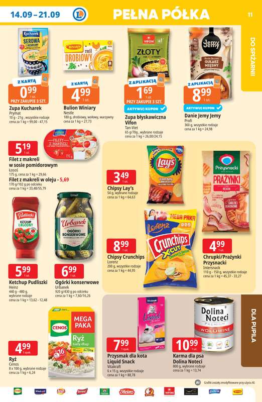 Leclerc - gazetka promocyjna Oferta E.Leclerc | Tanio to tu! od poniedziałku 14.09 do poniedziałku 21.09 - strona 11