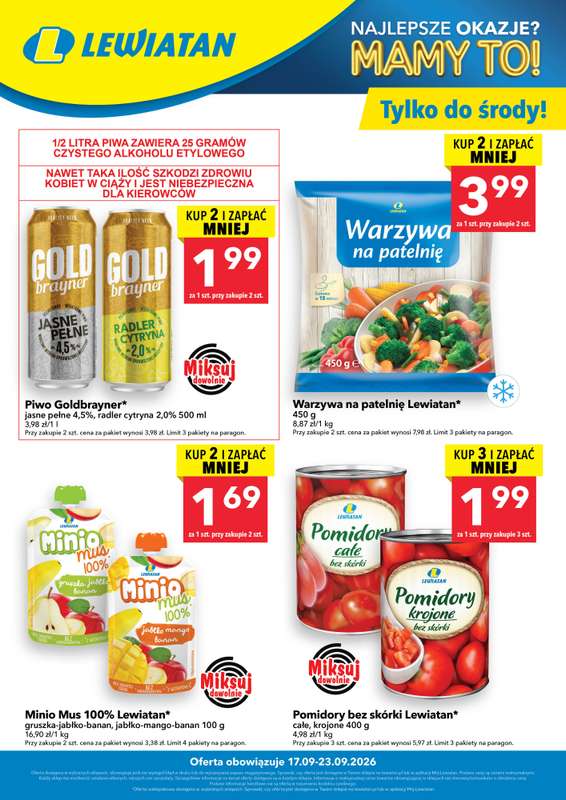 LEWIATAN - gazetka promocyjna W wielopakach taniej! od czwartku 17.09 do środy 23.09