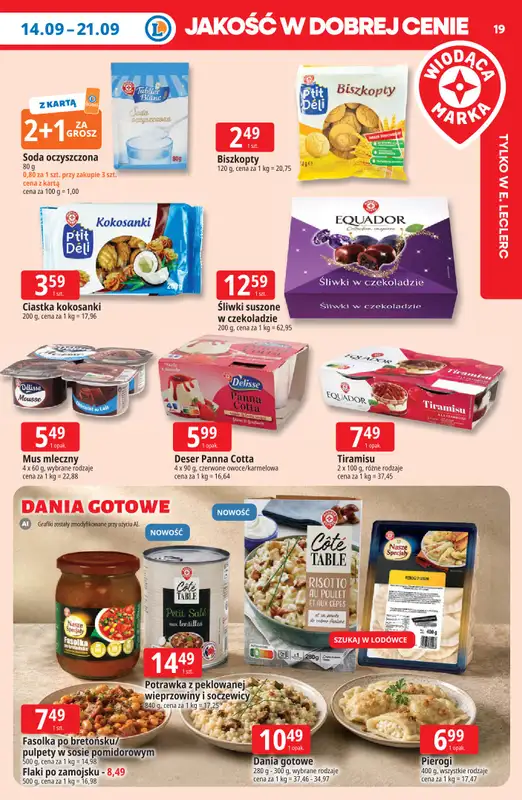 Leclerc - gazetka promocyjna Oferta E.Leclerc | Tanio to tu! od poniedziałku 14.09 do poniedziałku 21.09 - strona 19