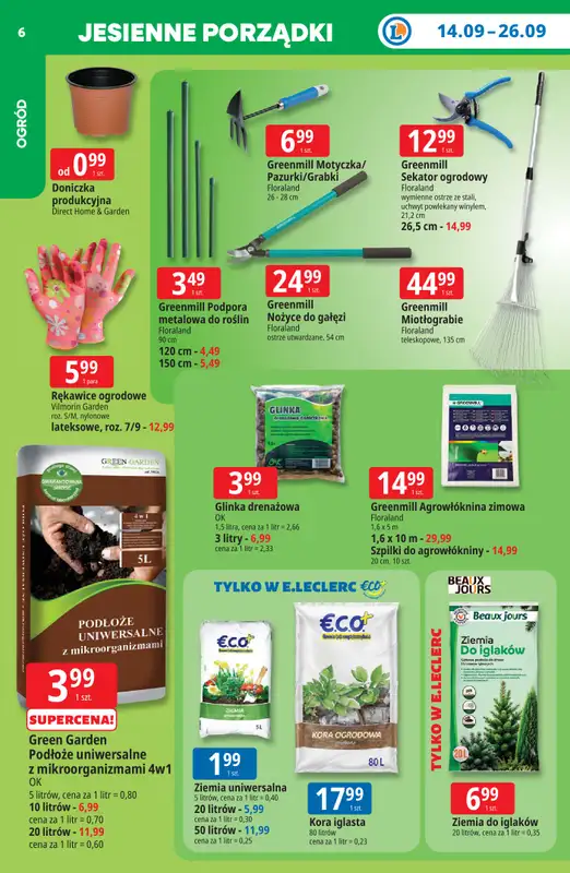 Leclerc - gazetka promocyjna Oferta E.Leclerc | Tanio to tu! od poniedziałku 14.09 do poniedziałku 21.09 - strona 6