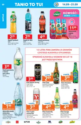 Leclerc - gazetka promocyjna Oferta E.Leclerc | Tanio to tu! od poniedziałku 14.09 do poniedziałku 21.09 - strona 20