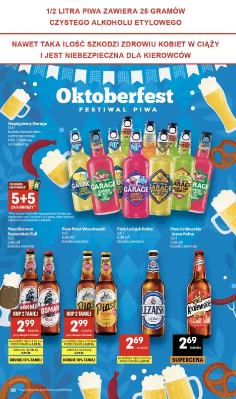 Delikatesy Centrum - gazetka promocyjna Gazetka  do środy 23.09 - strona 30