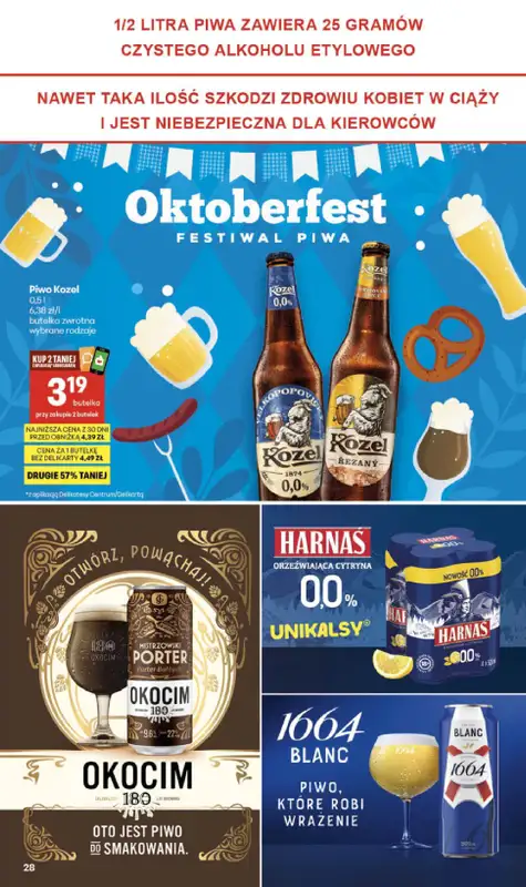 Delikatesy Centrum - gazetka promocyjna Gazetka  do środy 23.09 - strona 28