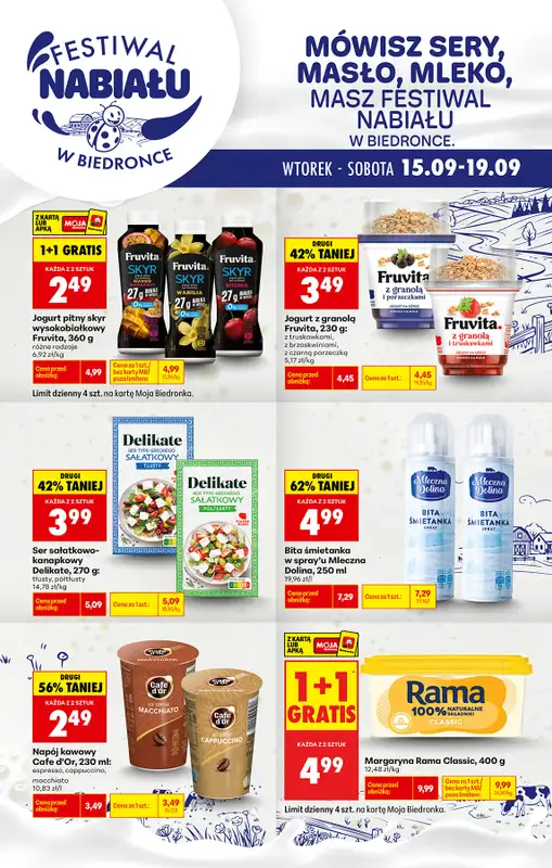 Biedronka - gazetka promocyjna Festiwal nabiału  