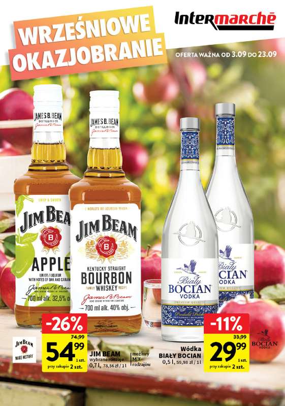 Intermarche - gazetka promocyjna Gazetka alkoholowa od wtorku 15.09 do środy 23.09
