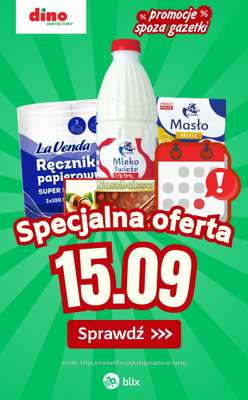 Dino - gazetka promocyjna Specjalna oferta na 15.09.2026 - promocje spoza gazetki od wtorku 15.09 do wtorku 15.09