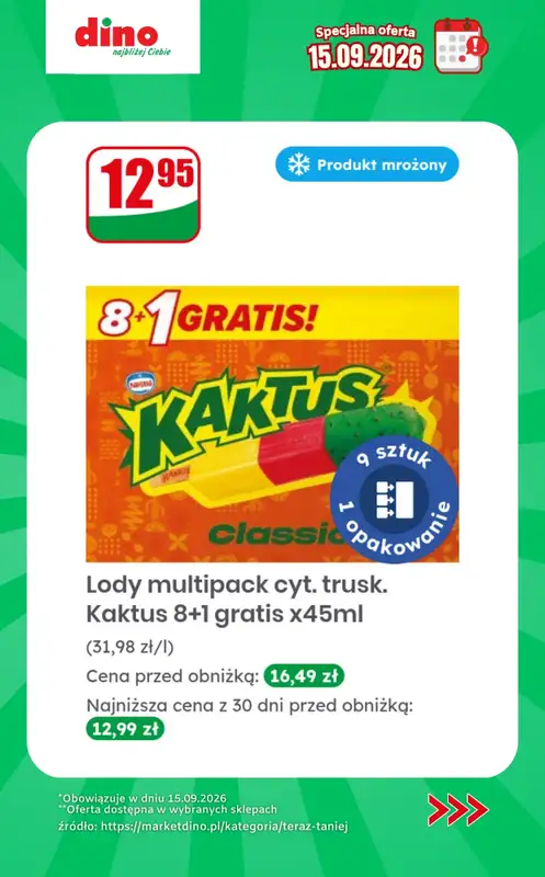 Dino - gazetka promocyjna Specjalna oferta na 15.09.2026 - promocje spoza gazetki od wtorku 15.09 do wtorku 15.09 - strona 10