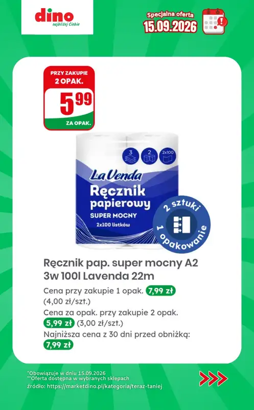Dino - gazetka promocyjna Specjalna oferta na 15.09.2026 - promocje spoza gazetki od wtorku 15.09 do wtorku 15.09 - strona 7
