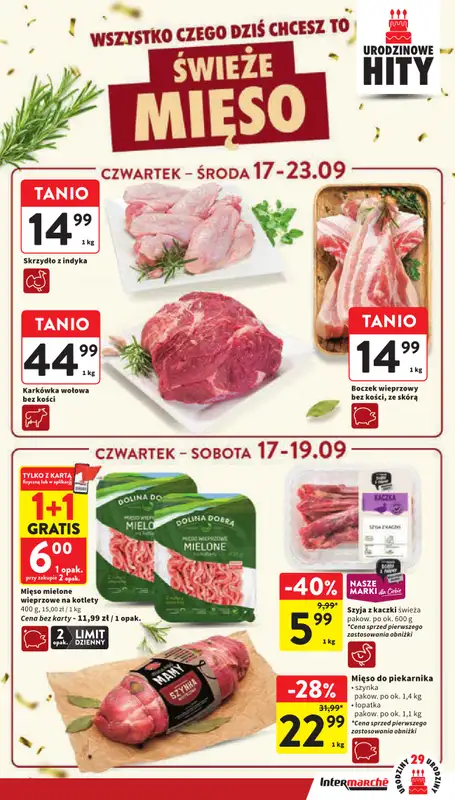 Intermarche - gazetka promocyjna Gazetka od czwartku 17.09 do środy 23.09 - strona 13