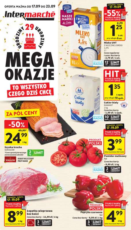 Intermarche - gazetka promocyjna Gazetka od czwartku 17.09 do środy 23.09