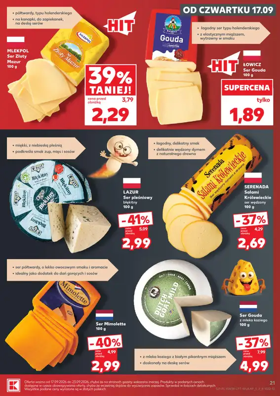 Kaufland - gazetka promocyjna Gazetka tygodnia  do środy 23.09 - strona 21