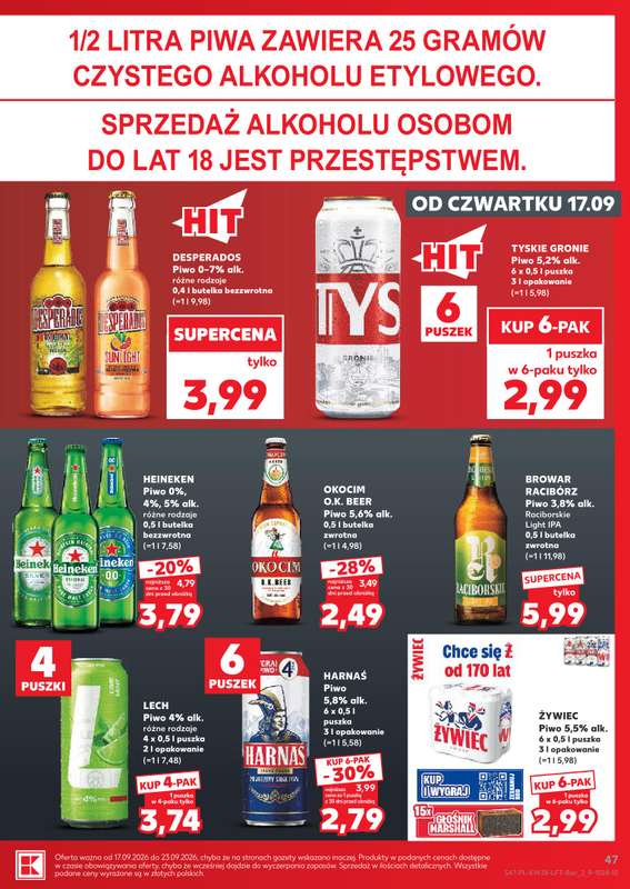 Kaufland - gazetka promocyjna Gazetka tygodnia  do środy 23.09 - strona 47
