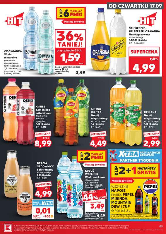 Kaufland - gazetka promocyjna Gazetka tygodnia  do środy 23.09 - strona 45