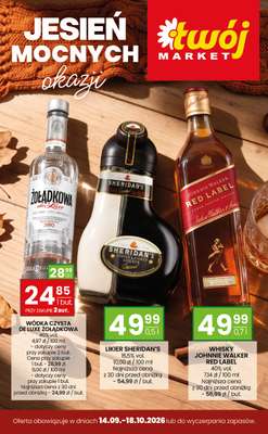 Twój Market - gazetka promocyjna Gazetka alkoholowa od wtorku 15.09 do piątku 18.09