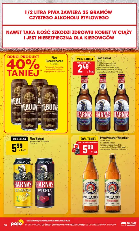 POLOmarket - gazetka promocyjna Gazetka od środy 16.09 do wtorku 22.09 - strona 56