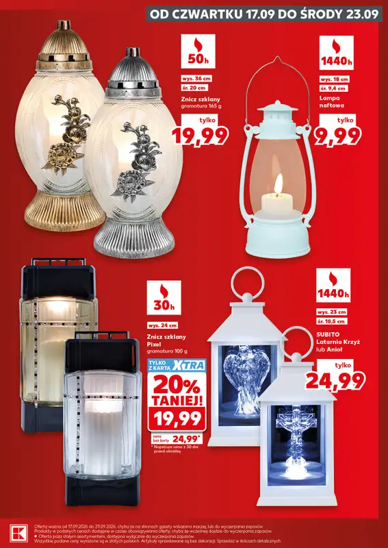 Kaufland - gazetka promocyjna Oferta Kaufland - Znicze od czwartku 17.09 do środy 23.09 - strona 11