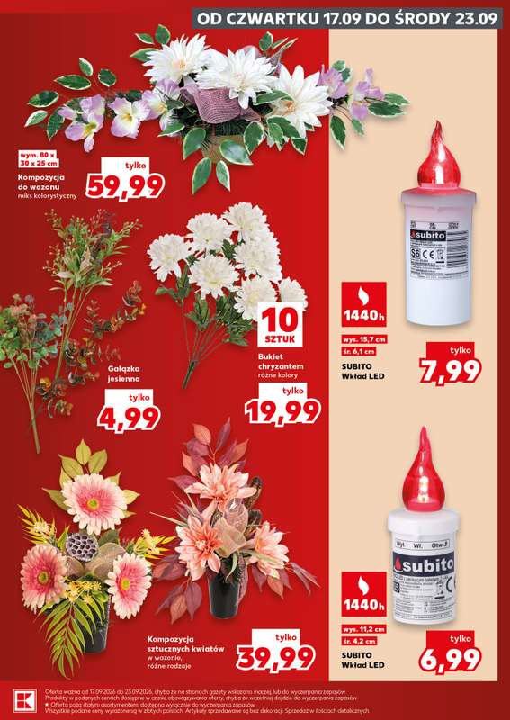 Kaufland - gazetka promocyjna Oferta Kaufland - Znicze od czwartku 17.09 do środy 23.09 - strona 19
