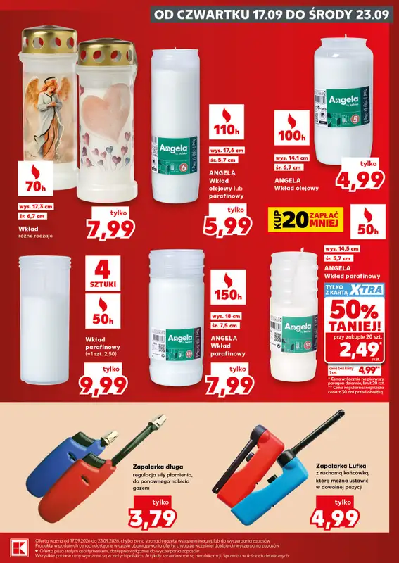 Kaufland - gazetka promocyjna Oferta Kaufland - Znicze od czwartku 17.09 do środy 23.09 - strona 17