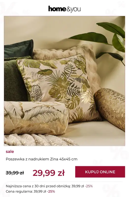 home&you - gazetka promocyjna SALE: tekstylia sypialniane od wtorku 15.09 do wtorku 22.09 - strona 12