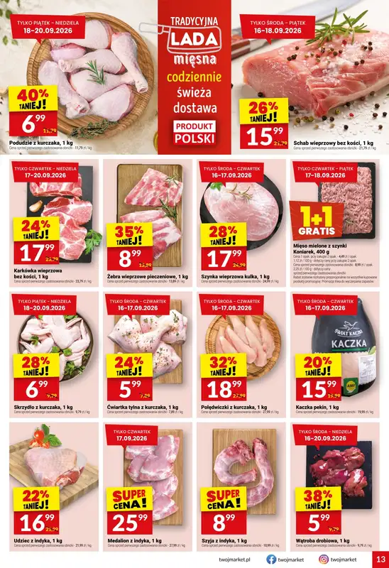 Twój Market - gazetka promocyjna Gazetka od środy 16.09 do wtorku 22.09 - strona 13