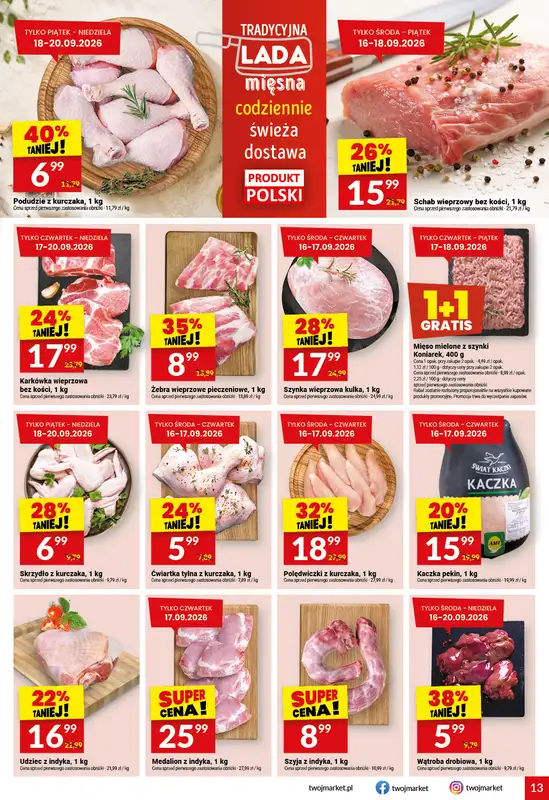 Twój Market - gazetka promocyjna Gazetka od środy 16.09 do wtorku 22.09 - strona 13
