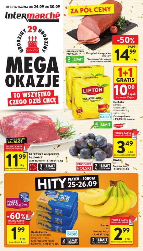 Intermarche - gazetka promocyjna Gazetka od czwartku 24.09 do środy 30.09
