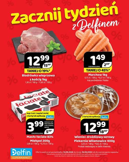Delfin - gazetka promocyjna Codzienne hity dnia od wtorku 15.09 do środy 16.09