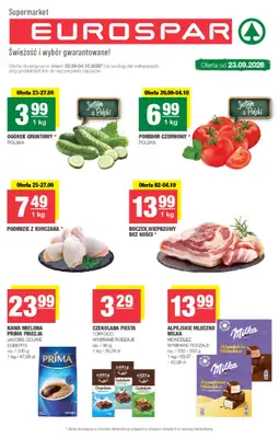 SPAR - gazetka promocyjna Gazetka Eurospar od środy 23.09 do niedzieli 04.10