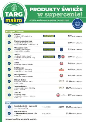 Makro - gazetka promocyjna Targ MAKRO - oferta świeża w super cenach! od wtorku 15.09 do soboty 19.09 - strona 6