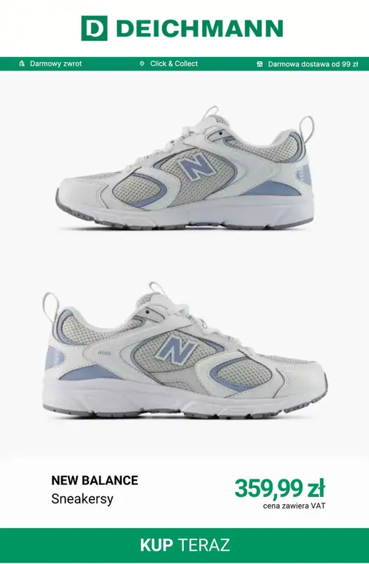 Deichmann - gazetka promocyjna Sneakersy damskie New Balance od środy 16.09  - strona 6