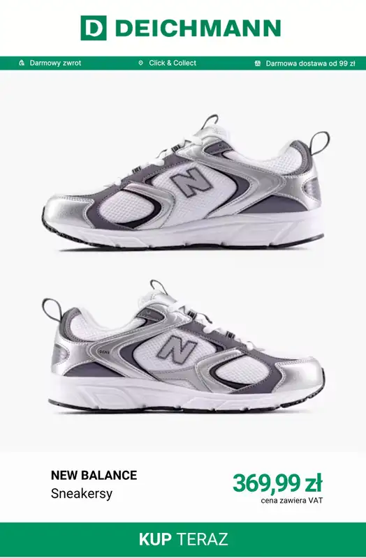 Deichmann - gazetka promocyjna Sneakersy damskie New Balance od środy 16.09  - strona 2