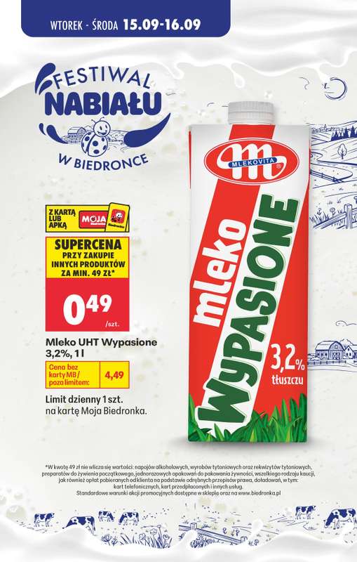 Biedronka - gazetka promocyjna Festiwal nabiału od wtorku 15.09 do soboty 19.09 - strona 2