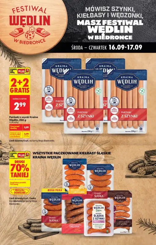 Biedronka - gazetka promocyjna Festiwal wędlin  