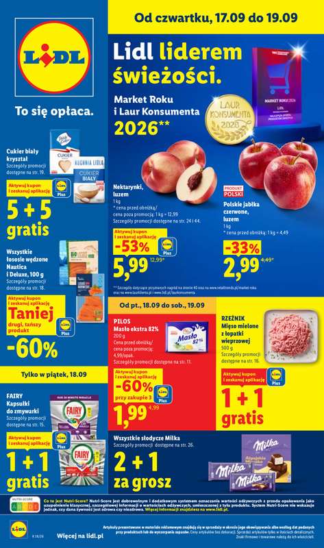 Lidl - gazetka promocyjna Oferta od czwartku od czwartku 17.09 do soboty 19.09