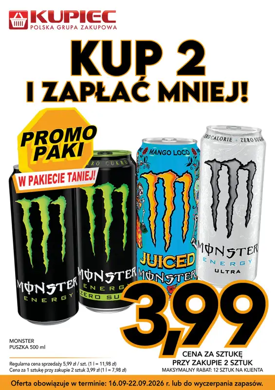 Kupiec - gazetka promocyjna Promopaki od środy 16.09 do wtorku 22.09 - strona 8