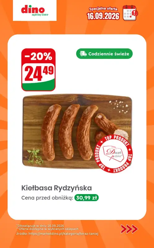 Dino - gazetka promocyjna Specjalna oferta na 16.09.2026 - promocje spoza gazetki od środy 16.09 do środy 16.09 - strona 8