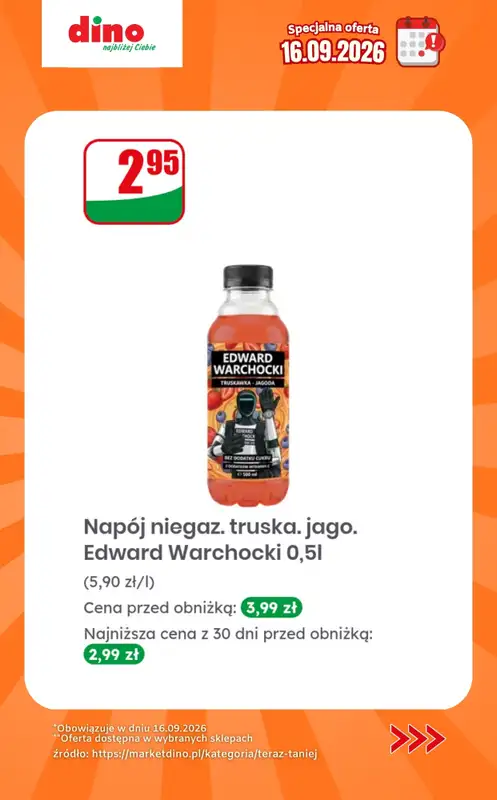 Dino - gazetka promocyjna Specjalna oferta na 16.09.2026 - promocje spoza gazetki od środy 16.09 do środy 16.09 - strona 10