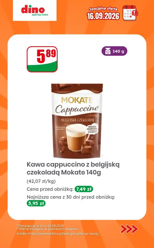 Dino - gazetka promocyjna Specjalna oferta na 16.09.2026 - promocje spoza gazetki od środy 16.09 do środy 16.09 - strona 4