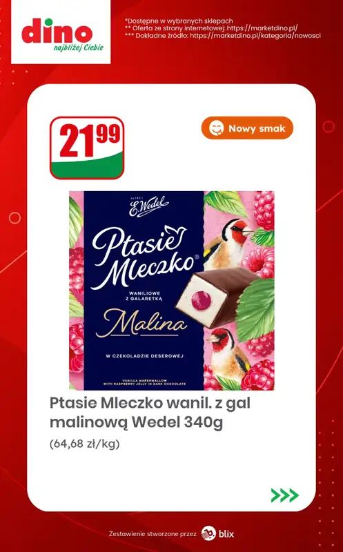 Dino - gazetka promocyjna Nowości w Dino!  