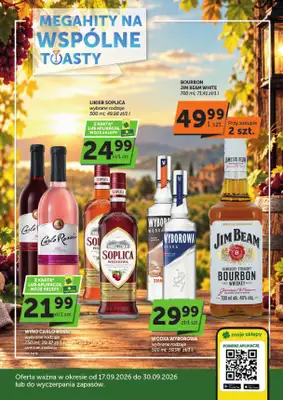 Groszek - gazetka promocyjna Gazetka alkoholowa  do środy 30.09